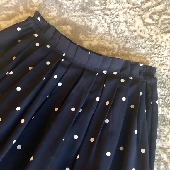 J. Crew Navy Polka Dot Midi Skirt - Picture 4 of 5
